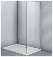 Фиксированная боковая панель без верхнего и нижнего профиля E-SP-G-110-01-C9 1100x1954 Цвет профиля Золото брашинг Стекло  Прозрачное Veconi