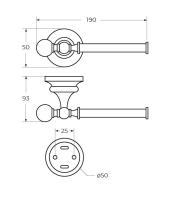 Полотенцедержатель / Бумагодержатель OLIMP-TH04-01-Sw Хром CEZARES