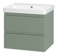 VICTORY - 60 Тумба подвесная с 2 ящ. зеленый + раковина УТ000015997 Brevita