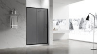 Душевая дверь раздвижная VN55BT-120-05-C8 1200x1950 Цвет профиля Чёрный матовый Стекло Тонированное Veconi