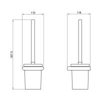 Щетка для туалета Timo Luiro 18461/03 черный