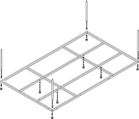 Сборный каркас к ванне Дива 160 (шпильки) универсальный