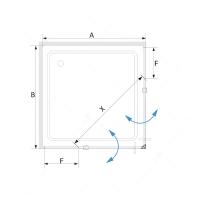 Душевой уголок RGW SV-33B квадратный 100*100*200 06323300-14 профиль Чёрный стекло Прозрачное 6 мм RGW
