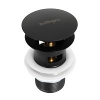 BB-SAT-NERO Донный клапан с системой "Клик-клак" с переливом, чёрный BB-SAT-NERO BelBagno