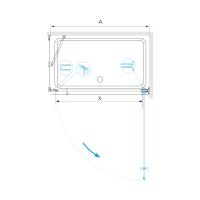 Душевой уголок RGW HO-045 (HO-011 + Z-050-2 + держ) прямоугольный   60* 70*195 350604567-011 профиль Хром стекло Прозрачное(Easy) 8 мм RGW