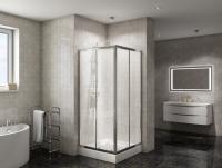 Душевой уголок квадратный 900x900x1900 DUE-A-2-90-C-Cr BELBAGNO