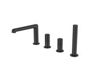 UNO Смеситель на борт ванны с ручным выдвижным душем, черный UNO-BVD4-NERO  UNO-BVD4-NERO BelBagno