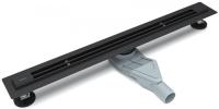 Желоб душевой ESBANO Slim решетка LINE матовый черный длина 60 см