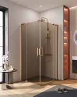 Душевой уголок прямоугольный.     SLIDER-AH-2-70/80-90/100-BR-BORO (700-800)x(900-1000)x1950 Cezares
