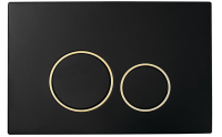 Кнопка для инсталляции, пластик BLACK GOLD, круглая Boheme 663
