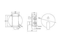 Встраиваемый смеситель для душа с переключателем на два выхода, хром  ANCONA-VDI-CRM BelBagno