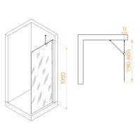Перегородка для душа RGW WA-102W  80*195 351010208-15 профиль Белый стекло Прозрачное 6 мм RGW