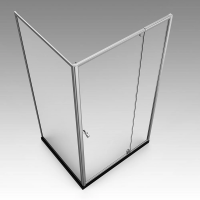 Душевой угол распашной квадратный и прямоугольный RV032-7070-01-C5 700х700х1950 профиль Хром стекло Прозрачное Veconi