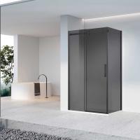 Душевой уголок прямоугольный  VSR-4CN9014CGB 1400x900 профиль черный стекло тонированное VINCEA