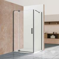 Душевой уголок, прямоугольный Extra VSR-1E901090CLGM 900/1000х900х2000 цвет вороненая сталь стекло прозрачное Vincea