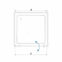 Душевая дверь RGW SV-02  90*200 06320209-11 профиль Хром стекло Прозрачное 6 мм RGW